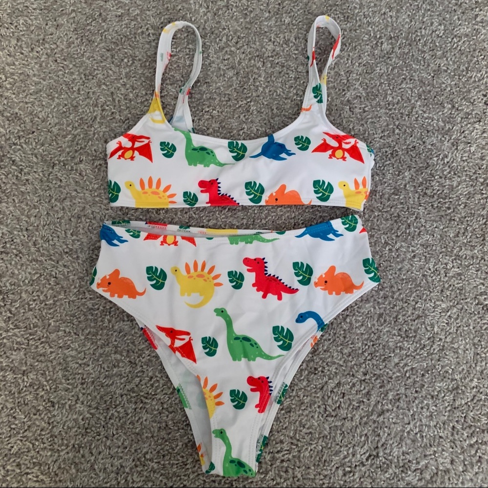 shein dinosaur bikini NWOT